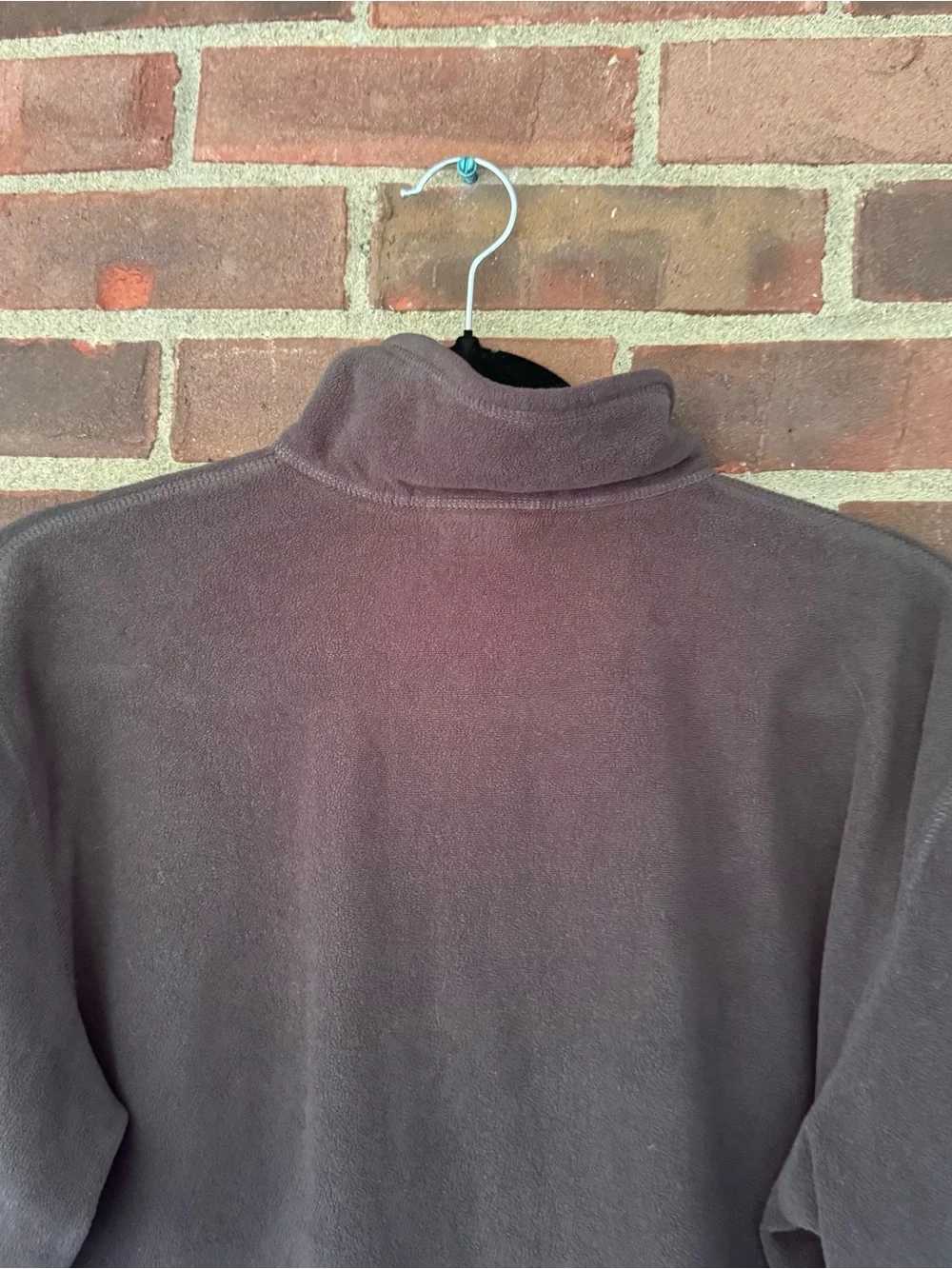 The North Face Mens Small 1/4 Zip Fleece Pullover Black Red Logo Jacket
